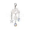 304 Stainless Steel Cloud & Star & Sun Hanging Ornaments HJEW-TA00180-1