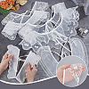 Nbeads 6Pcs 6 Style White Embroidered Organdy Collar AJEW-NB0004-01-4