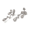 Non-Tarnish 304 Stainless Steel Stud Earrings STAS-Q252-31P-2