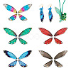 5 Sets 5 Colors Transparent Resin Pendants RESI-TA0001-79-12