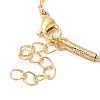 Rack Plating Brass Column Ball Chain Necklace for Women NJEW-F311-04G-3
