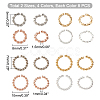 DICOSMETIC 64Pcs 8 Style 304 Stainless Steel Jump Rings STAS-DC0003-55-2