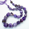 Nuggets Natural Dyed Agate Graduated Beads Strands G-L456-03A-2