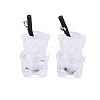 Imitation Bubble Tea/Boba Milk Tea Opaque Resin Pendants RESI-T052-03E-4