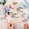 DIY Unfinished Rainbow Wooden Pendant Decorations WOOD-WH0030-48-4