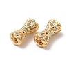 Brass Micro Pave Cubic Zirconia Beads KK-B074-49G-2