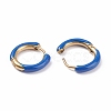 Ion Plating(IP) Two Tone 304 Stainless Steel Chunky Huggie Hoop Earrings with Enamel for Women EJEW-C043-11-G-4