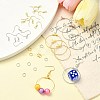 DIY Iron Ring Dangle Earring Making Kits DIY-YW0008-93-4