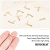 BENECREAT 40Pcs Brass Stud Earring Findings KK-BC0009-04-3