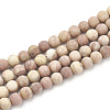 Natural Wood Lace Stone Beads Strands G-T106-262-1