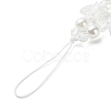Acrylic Butterfly Pearl Beaded Mobile Straps HJEW-JM00813-3