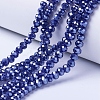 Electroplate Glass Beads Strands X-EGLA-A034-P4mm-A11-1
