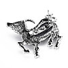 Sheep Alloy Brooch PALLOY-N166-003-A01-RS-5