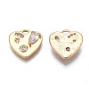 Brass Micro Pave Cubic Zirconia Charms KK-N232-261A-2