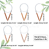 CHGCRAFT 5Pcs 5 Style Bamboo Circular Knitting Needles DIY-CA0001-01-2
