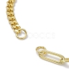 Brass Curb & Paperclip Chains Bracelet Making BJEW-JB10030-01-2