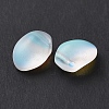 Transparent Frosted Czech Glass Beads GLAA-PW0001-33H-4