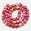 Synthetic Fossil Beads Strands G-L028-8mm-07-4