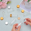 SUNNYCLUE 24Pcs 2 Colors Clear Glass Bottles Bead Containers CON-SC0001-12-3