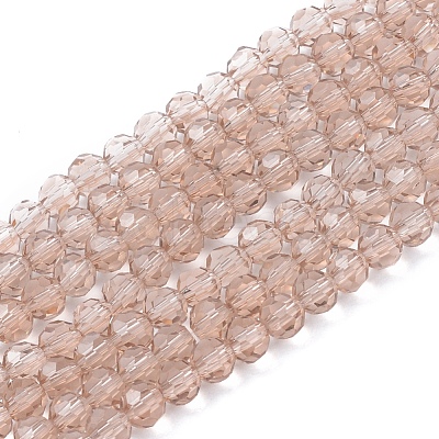 Transparent Glass Bead Strands GLAA-R136-4mm-15-1