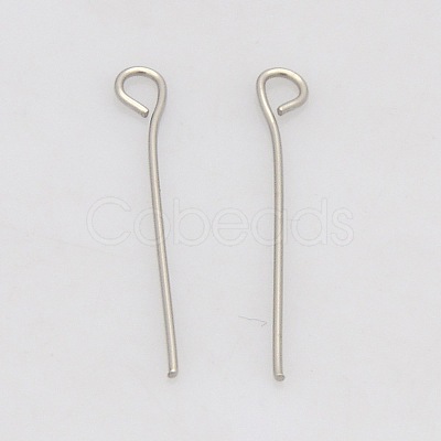 Tarnish Resistant 201 Stainless Steel Eye Pin STAS-N017-01-0.6x50mm-1