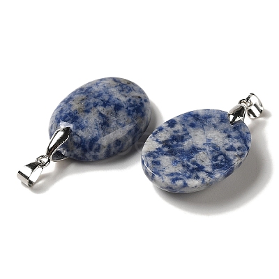 Natural Blue Spot Jasper Pendants G-Z055-03P-18-1