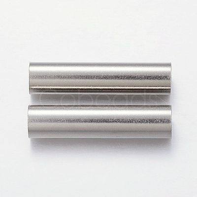 Tarnish Resistant 304 Stainless Steel Tube Beads STAS-P128-08-1