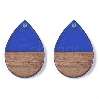 Resin & Walnut Wood Pendants RESI-T035-08-1