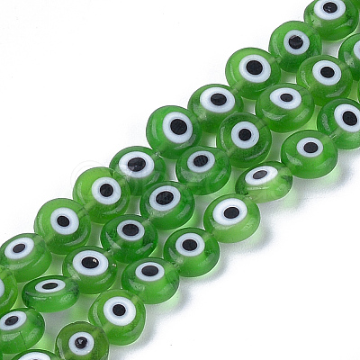 Handmade Evil Eye Lampwork Beads Strands LAMP-S191-02B-02-1