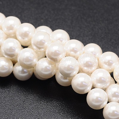 Shell Pearl Beads Strands BSHE-E008-12mm-12-1