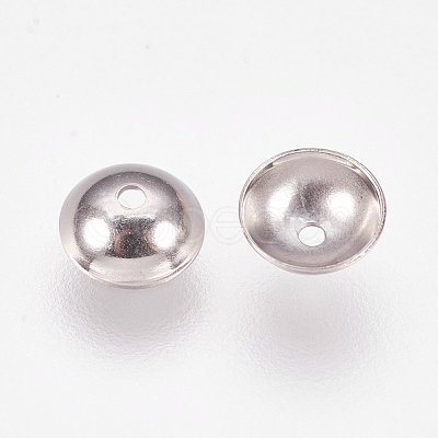 Non-Tarnish Apetalous 201 Stainless Steel Bead Caps STAS-L205-13F-1