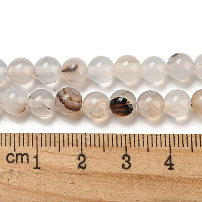 Natural Dendritic Agate Beads Strands G-A232-A01-02-1