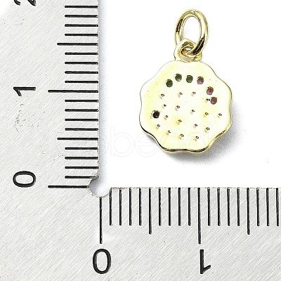 Brass Micro Pave Colorful Cubic Zirconia Pendants KK-H475-18G-01-1