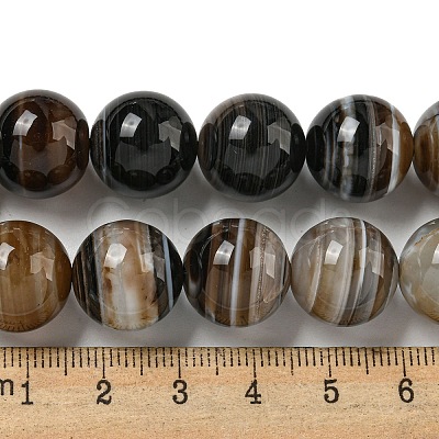 Natural Banded Agate Beads Strands G-NH0023-B01-01-1