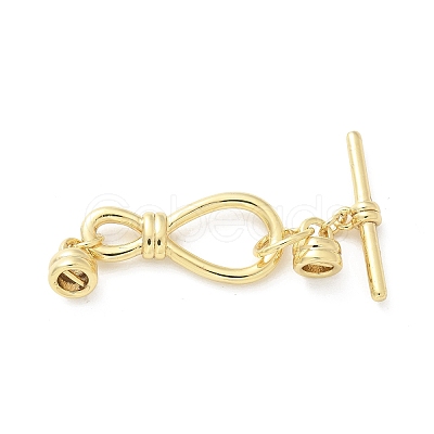 Brass Toggle Clasps KK-Z083-09G-1