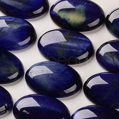 Dyed Natural Tiger Eye Gemstone Oval Cabochons X-G-J329-21-18x25mm-1