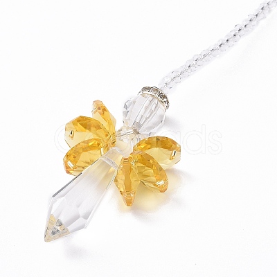 Crystal Fairy Beaded Wall Hanging Decoration Pendant Decoration HJEW-G019-02E-1