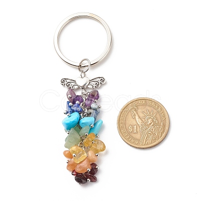 Natural & Synthetic Gemstone Beaded Keychain KEYC-JKC00345-02-1