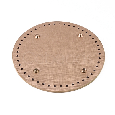 PU Leather Flat Round Bag Bottom FIND-WH0056-05B-1