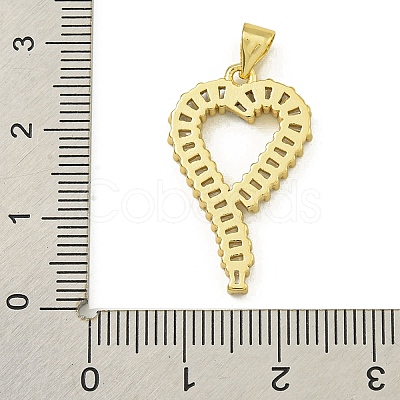 Rack Plating Brass Pave Cubic Zirconia Pendants KK-U029-10G-01-1