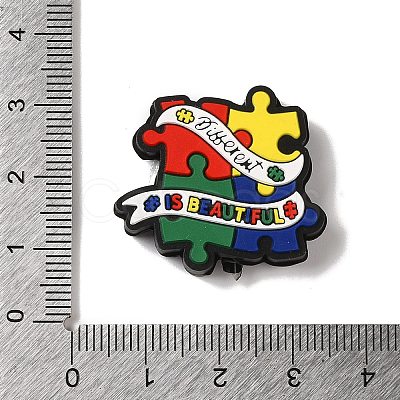 Autism Theme Silicone Focal  Beads SIL-G011-10B-1