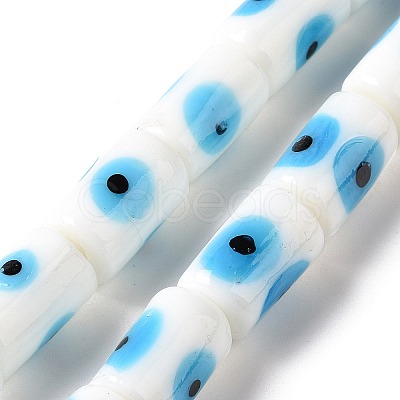 Handmade Evil Eye Lampwork Beads Strands LAMP-F027-01F-1