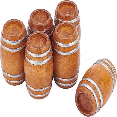 Beechwood Mini Beer Barrel DJEW-WH0015-46-1