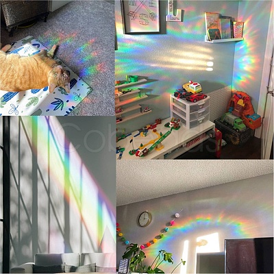 Waterproof PVC Colored Laser Stained Window Film Static Stickers DIY-WH0314-114-1