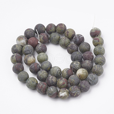 Natural Dragon Blood Stone Beads Strands G-T106-144-1