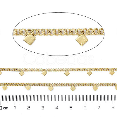 Ion Plating(IP) 304 Stainless Steel Curb Chains AJEW-Q150-04G-01-1