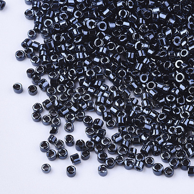 Electroplate Glass Cylinder Beads SEED-Q036-01A-B01-1