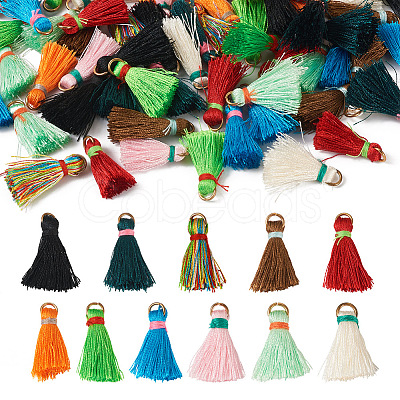 110Pcs 11 Colors Polyester Tassel Pendants FIND-TA0002-44-1