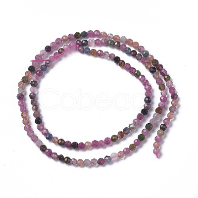 Natural Tourmaline Beads Strands G-F596-08-3mm-1