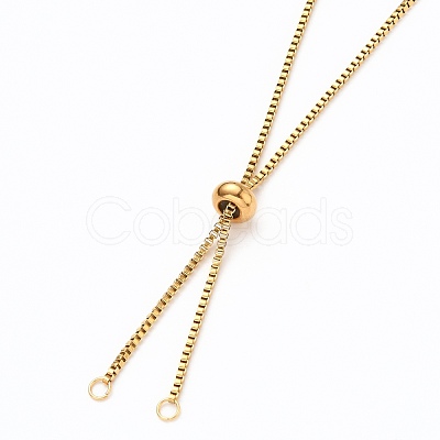 304 Stainless Steel Box Chain Slider Necklace Making AJEW-JB00786-1